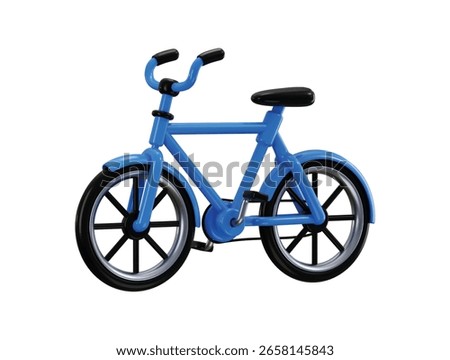 Bicycle icon 3d render concept of fitness transport vehicle on healthy lifestyle cycle ride icon vector illustration