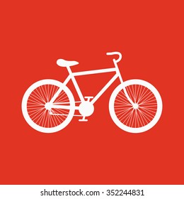 The bicycle icon. Bike symbol. Flat Vector illustration