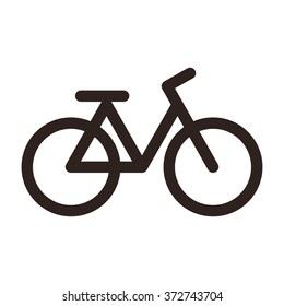 Bicycle icon. Bike symbol isolated on white background