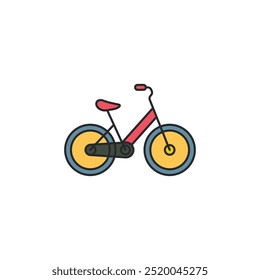 Icono de la bicicleta. Plantilla del símbolo de la bici para la Ilustración vectorial gráfica y del logotipo de la colección del Diseño web