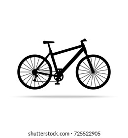 Bicycle icon. Bike Vector isolated on white background. Flat vector illustration in black. EPS 10