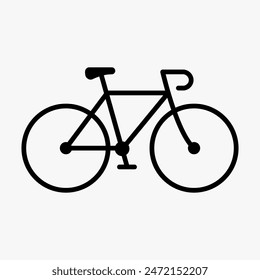 Icono de bicicleta Vector de bicicleta, Icono de bicicleta moderno y editable.