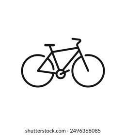 Icono de la bici símbolo de Vector de la bici, icono de la bicicleta moderna y editable.