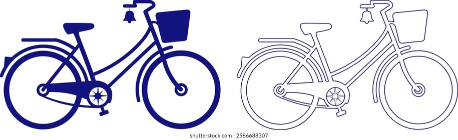 Bicycle icon bike vector symbol, Modern and editable bicycle icon background