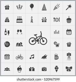 bicycle icon. birthday icons universal set for web and mobile