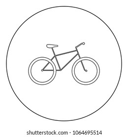Bicycle icon black color in circle