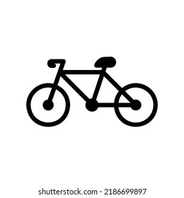Bicycle icon in black solid style