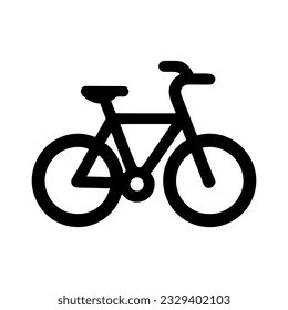 Bicycle icon. Black bicycle symbol in flat style. Vector illustration.