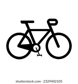 Bicycle icon. Black bicycle symbol in flat style. Vector illustration.