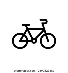 Icono de la bicicleta en blanco y negro