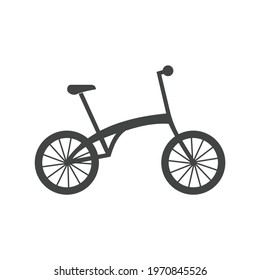 Bicycle Icon Black and White Vector Graphic