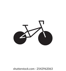 Fahrradsymbol schwarz-weißes Vektorzeichen