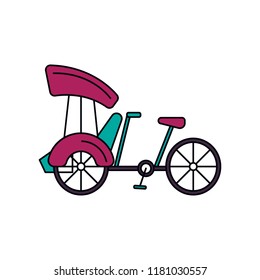 Bicycle icon. Cartoon bicycle vector icon for web design isolated on white background