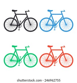 bicycle icon - colored vector illustration