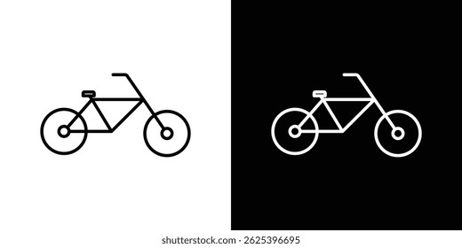 Bicycle icon concept stroke on white background