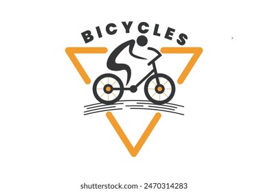 Icono de bicicleta o diseño de logotipo de bicicleta. Diseño de App de bicicletas