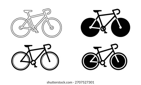 Fahrradsymbol. Zyklussymbolvektor. Fahrrad-Symbol Fahrrad-Vektorsymbol, Modernes und bearbeitbares Fahrrad-Symbol.