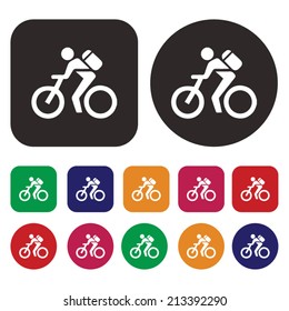 bicycle icon / cyclist