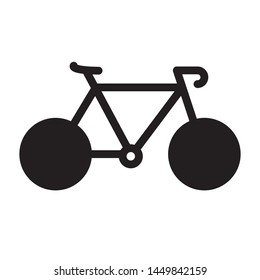 Bicycle icon design. Bike flat style icon design. Bicycle sign design. Vector illustration.