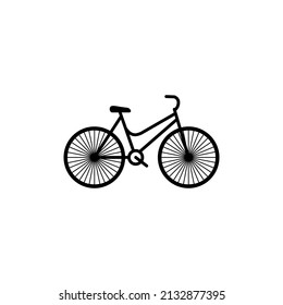 Plantilla de diseño de icono de bicicleta vector ilustración aislada