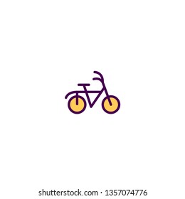 Bicycle icon design. Transportation icon vector illustration