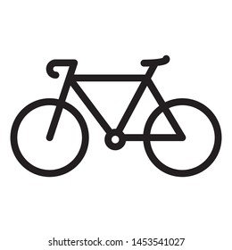 Bicycle icon design. Vector bike icon. Bicycle icon symbol design. Vector illustration.