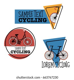 Diseño de iconos de bicicleta. Ilustración vectorial.