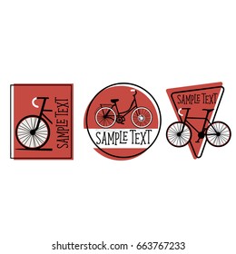 Diseño de iconos de bicicleta. Ilustración vectorial.