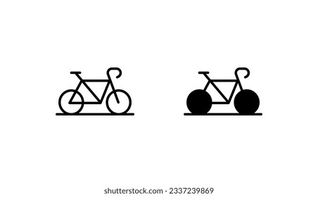 Diseño de iconos de bicicleta con ilustración de fondo blanco