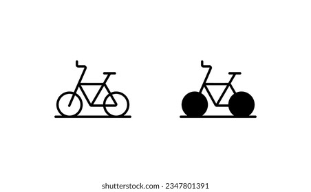 Fahrradsymbol-Design mit weißem Hintergrund, Stockillustration