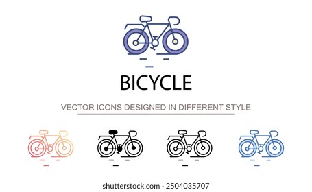 Bicycle icon design with white background stock illustration