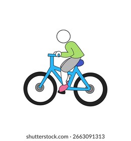 Icono de la bicicleta. Icono de línea editable. Ilustración vectorial