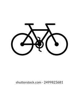 Bicycle icon editable stroke. Bike line icon isolated on white background. Vector illustration.