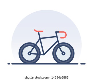Bicycle icon. Filled outline icon.