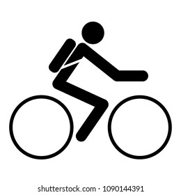Bicycle icon, flat design style, bike vector illustration