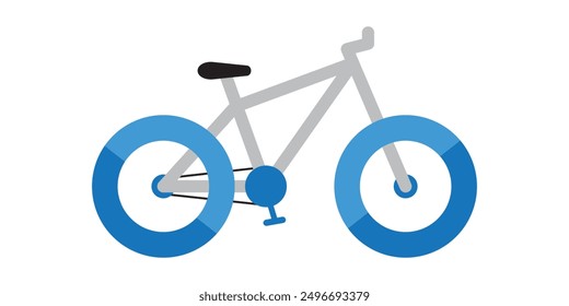 Bicycle icon, flat design style design eps 10