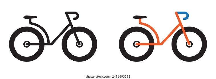 Bicycle icon, flat design style design eps 10