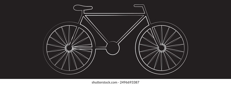 Bicycle icon, flat design style design eps 10