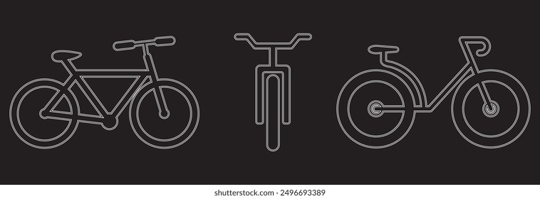 Bicycle icon, flat design style design eps 10