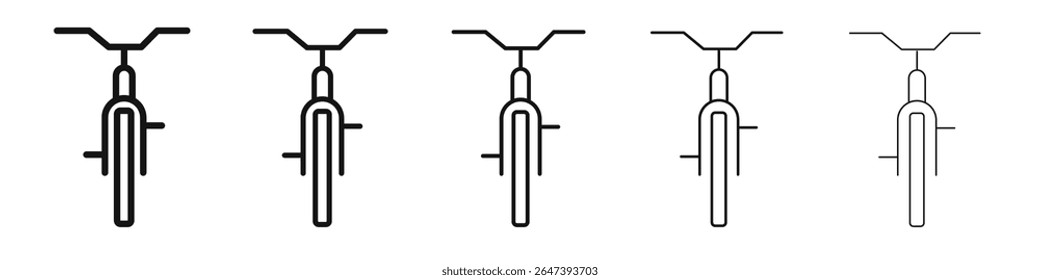 Bicycle icon flat illustration set logo