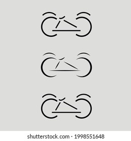 Bicycle Icon. Flat Logo. Black Line Symbol
