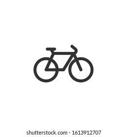 Bicycle icon in flat style. Bike vector illustration on white isolated background. Cycle travel business concept.