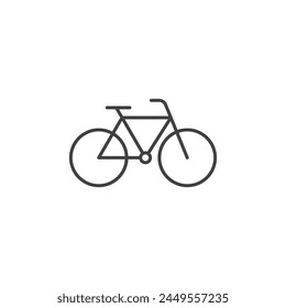Bicycle icon in flat style. Bike vector illustration on isolated background. Transport sign business concept.