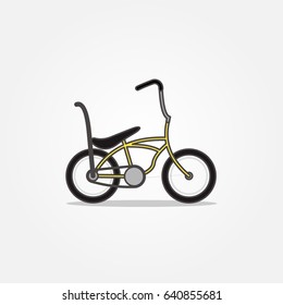 Bicycle icon in flat style design. Vector illustrations of retro bike
