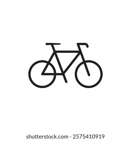 Bicycle icon Flat vector set outline