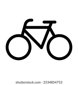 Ícone de bicicleta. Ilustração do estilo do vetor plano da bicicleta no fundo branco.