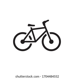 bicycle icon glyph style design