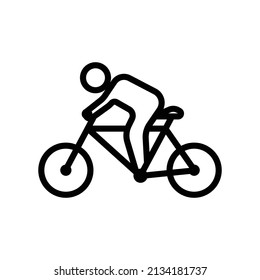 Bicycle icon. glyph style. silhouette. suitable for transportation icon. simple design editable. Design template vector