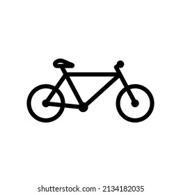 Bicycle icon. glyph style. silhouette. suitable for transportation icon. simple design editable. Design template vector