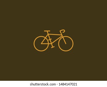 Bicycle icon for graphic design elements or logo objects about bicycles